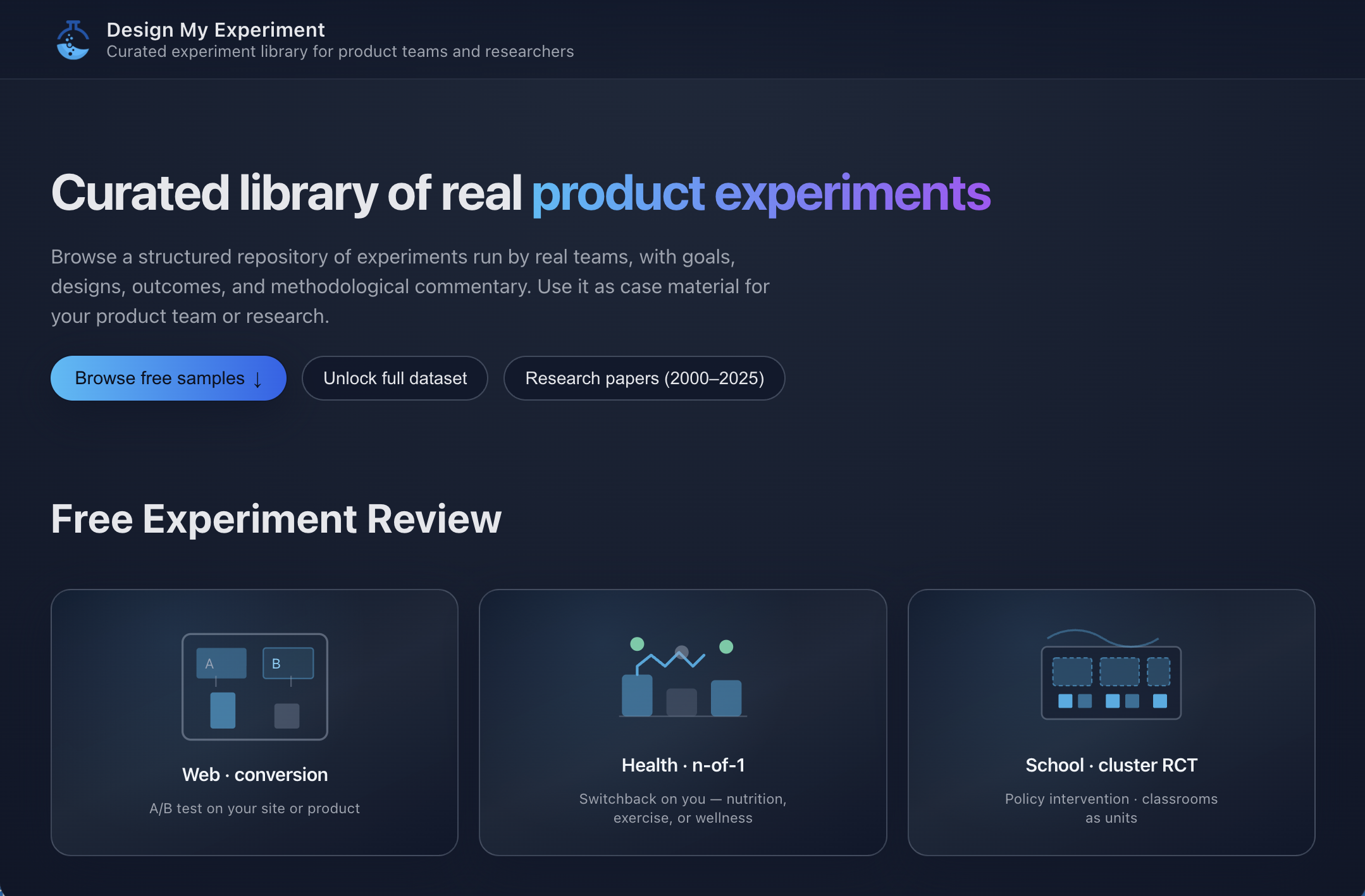 Design My Experiment